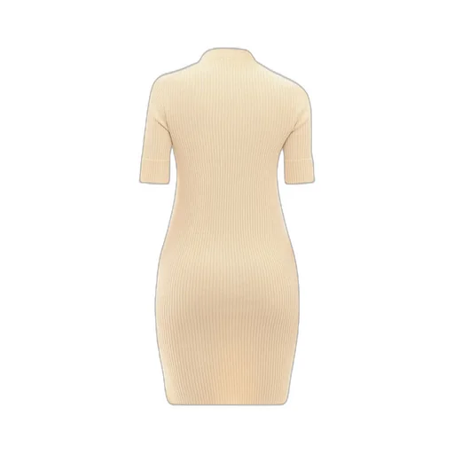 Jil Sander Ribbed-Knit Side Button Detail Dress