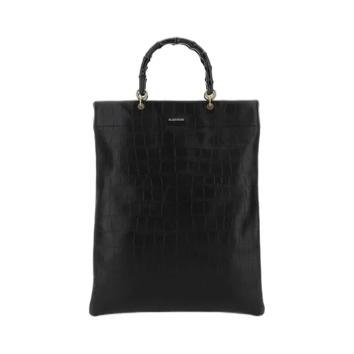 Jil Sander Embossed Top Handle Bag