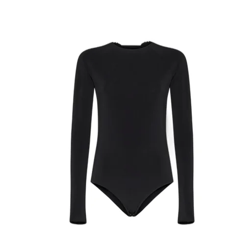 Jil Sander Open-Back Long-Sleeved Crewneck Bodysuit