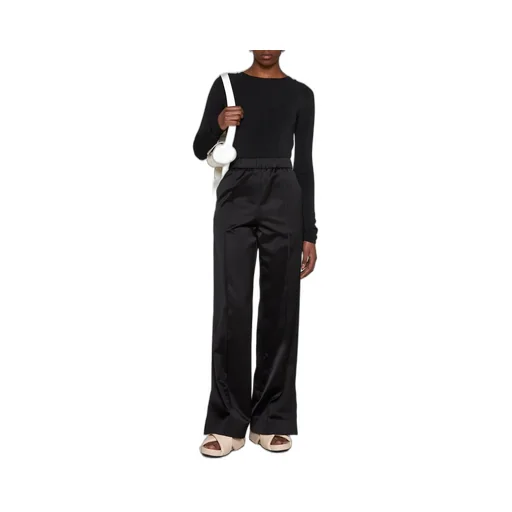 Jil Sander Open-Back Long-Sleeved Crewneck Bodysuit