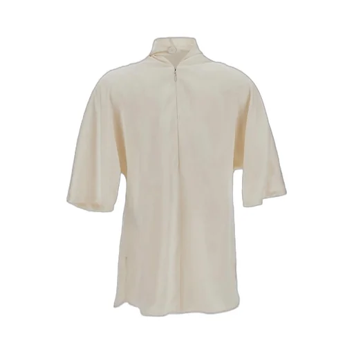Jil Sander Short-Sleeved High-Neck Blouse