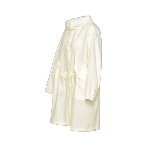 Jil Sander Logo Printed Drawstring Hooded Coat