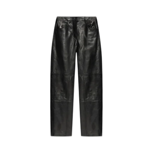 Jil Sander Logo Patch Leather Trousers