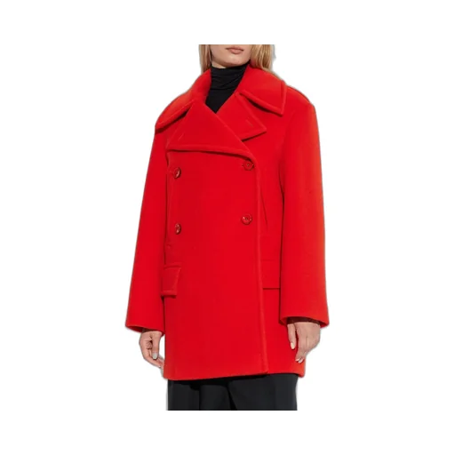 Jil Sander Double-Breasted Chevron Coat