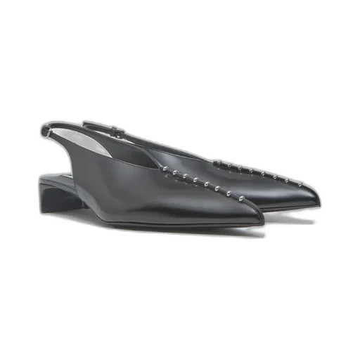 Jil Sander Pearl-Detail Slingback Pumps