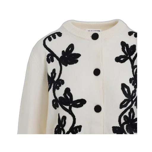 Jil Sander Floral Embroidered Cardigan