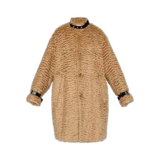Jil Sander Detachable Leather Neck Strap Calf-Length Coat