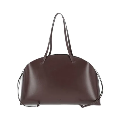 Jil Sander Logo Printed Drawstring Shoulder Bag