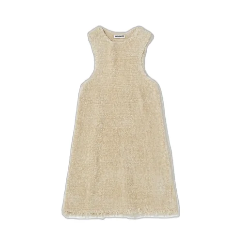Jil Sander Frayed Hem Knitted Dress