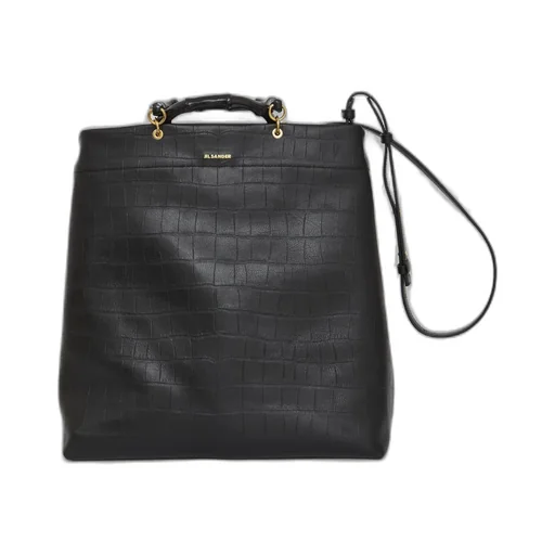 Jil Sander Embossed Bamboo Tote Bag