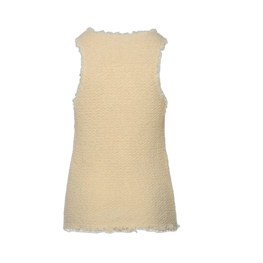 Jil Sander Frayed Hem Tweed Tank Top