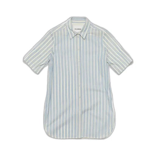 Jil Sander Striped Short-Sleeve Buttoned-Up Shirt