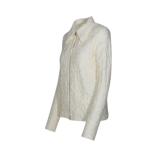 Jil Sander Zip-Up Crinkled Shirt