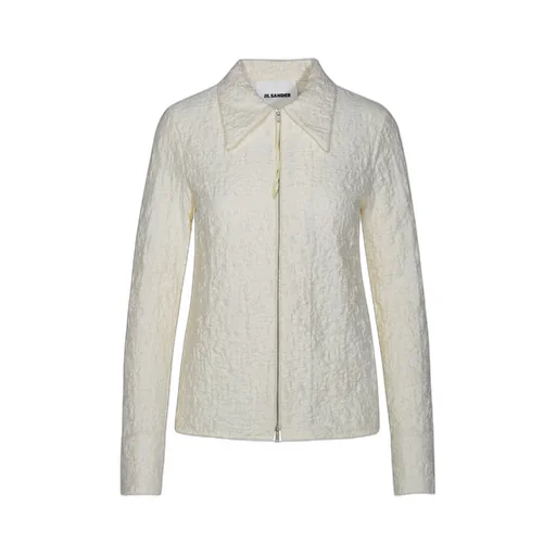 Jil Sander Zip-Up Crinkled Shirt