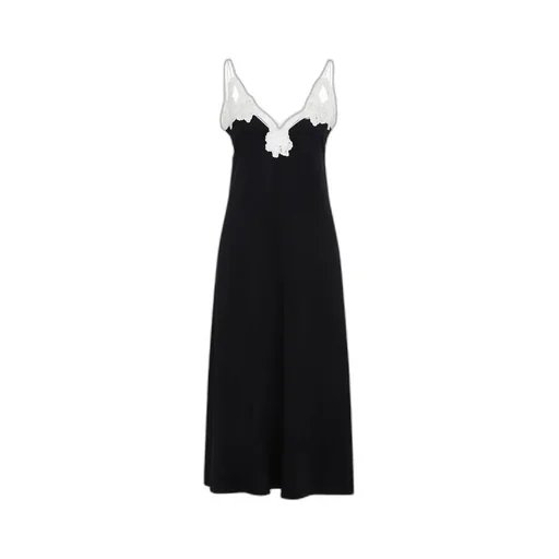Jil Sander Lace Flower Detailed Midi Dress