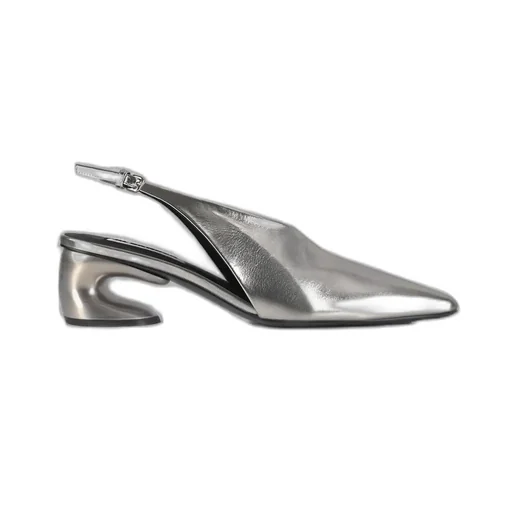 Jil Sander Square-Toe Slingback Pumps
