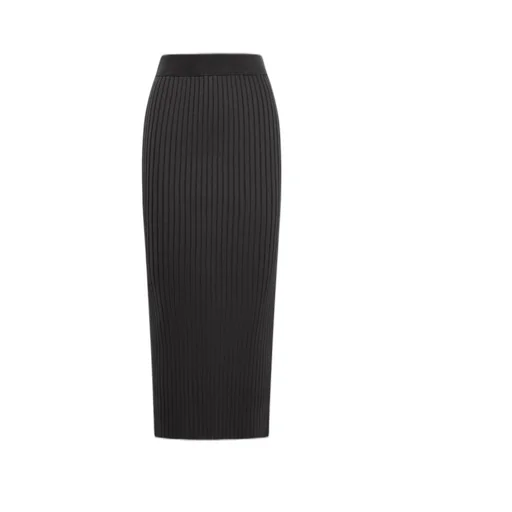 Jil Sander Ribbed-Knit Pull-On Midi Skirt