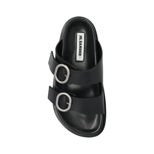 Jil Sander Buckle Detailed Flat Sandals
