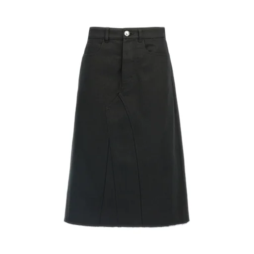 Jil Sander Logo Patch Denim Skirt