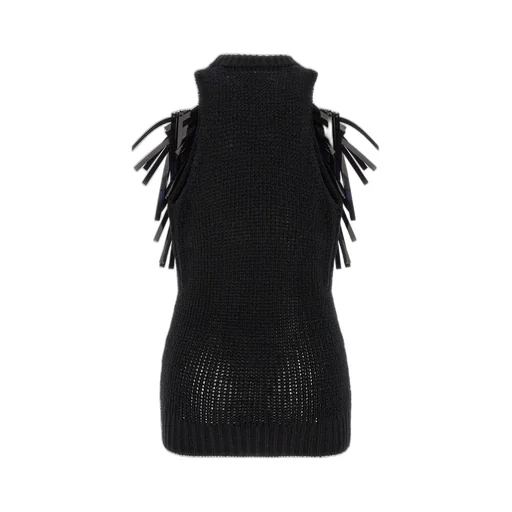 Jil Sander Fringed Trim Sleeveless Knitted Top