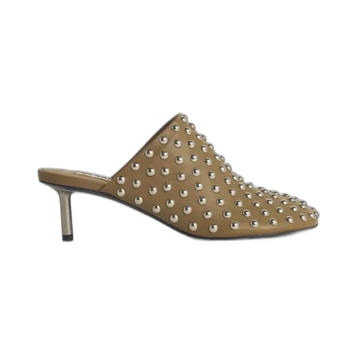 Jil Sander Stud Embellished Round Toe Mules