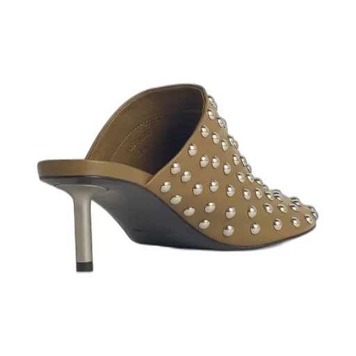 Jil Sander Stud Embellished Round Toe Mules