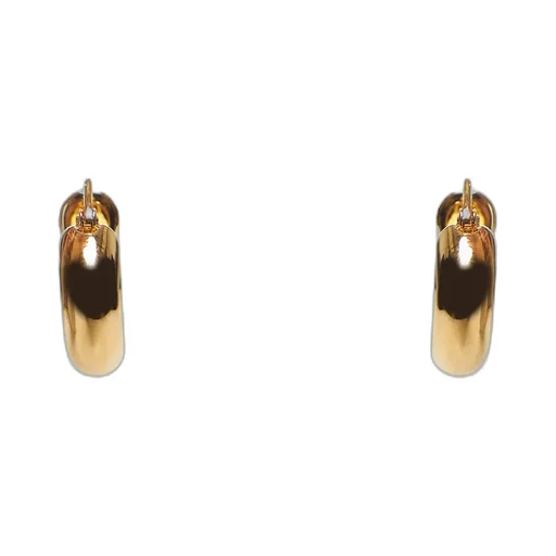 Jil Sander Logo Engraved Hoop Earrings