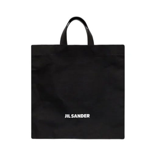 Jil Sander Logo Printed Top Handle Bag