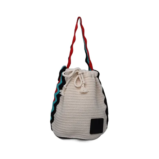 Jil Sander	Logo Patch Drawstring Shoulder Bag