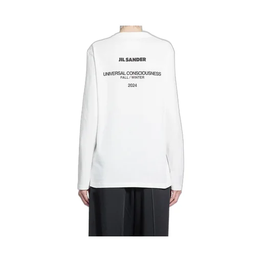 Jil Sander Logo Printed Long-Sleeved T-Shirt
