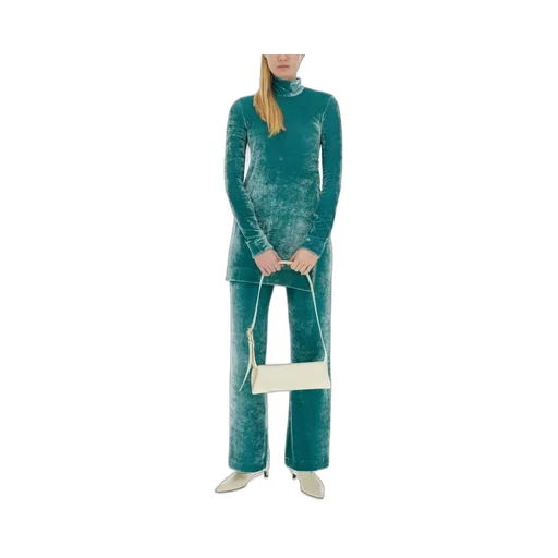Jil Sander Mid-Waisted Velvet Trousers
