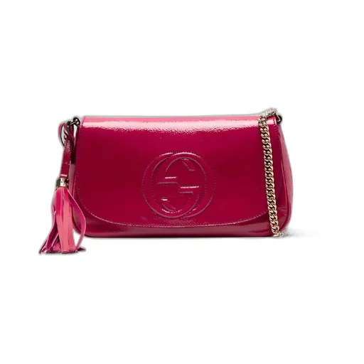 Gucci Logo Embossed Soho Mid Size Chain Shoulder Bag