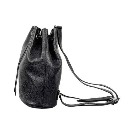 Gucci Logo Embossed Drawstring Backpack