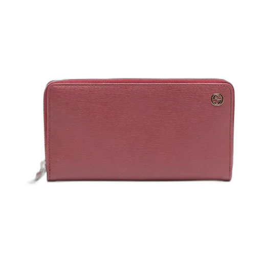 Gucci Gg Logo Plaque Zipped Wallet