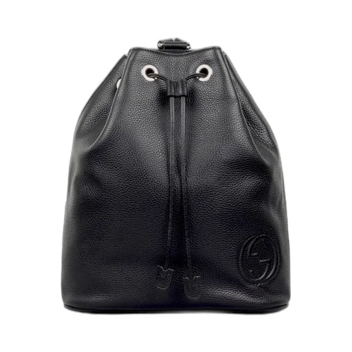 Gucci Logo Embossed Drawstring Backpack
