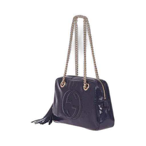 Gucci Logo Embossed Soho Shoulder Bag