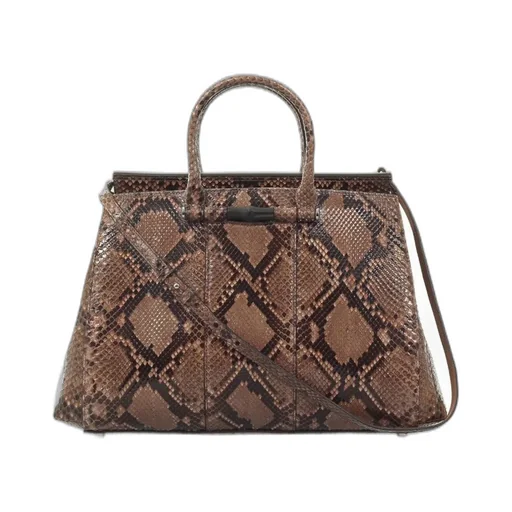 Gucci Embossed Bamboo Tote Bag