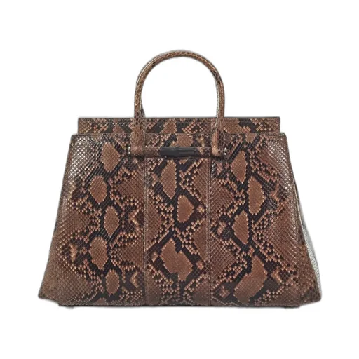 Gucci Embossed Bamboo Tote Bag