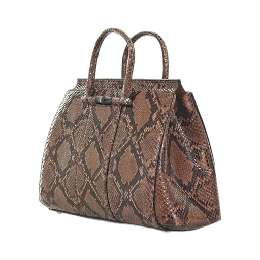 Gucci Embossed Bamboo Tote Bag