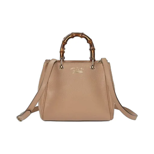 Gucci Logo Printed Bamboo Mini Top Handle Bag