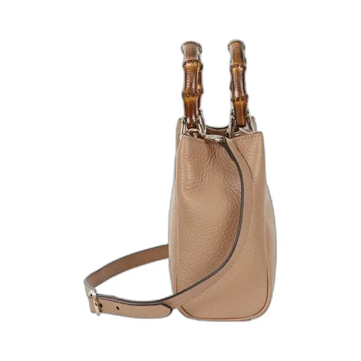 Gucci Logo Printed Bamboo Mini Top Handle Bag