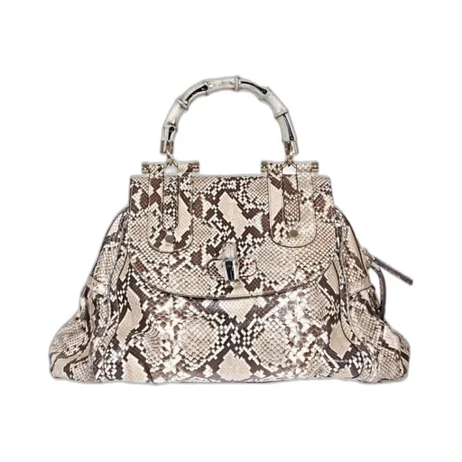 Gucci Embossed Pop Bamboo Tote Bag
