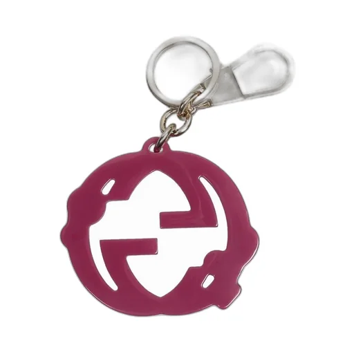 Gucci Gg Embellished Key Ring Charm