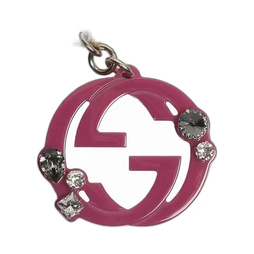 Gucci Gg Embellished Key Ring Charm