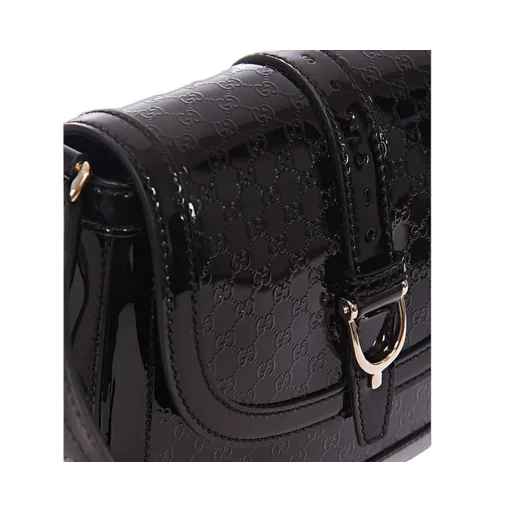 Gucci Embossed Saddle Bag