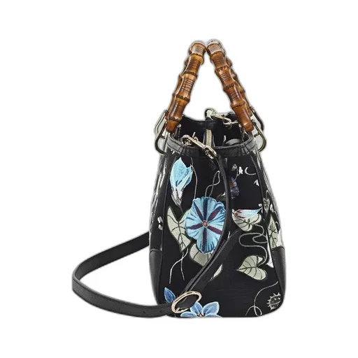 Gucci Flora Knight Print Bamboo Strapped Tote Bag