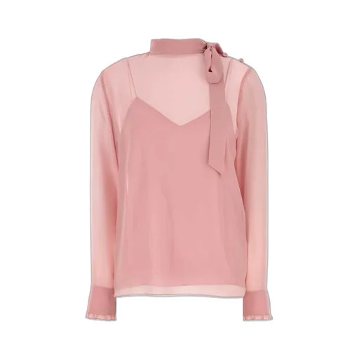 Gucci Gg Georgette Tie-Detailed Top