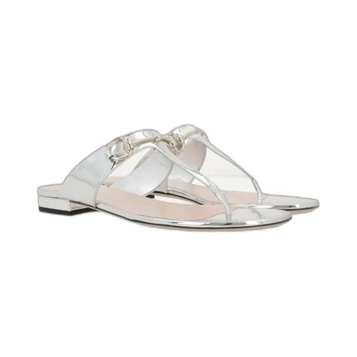 Gucci Metallic Thong Sandals