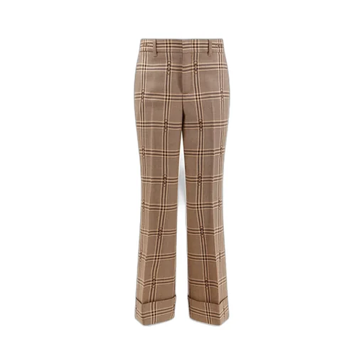 Gucci Horsebit Checked Trousers
