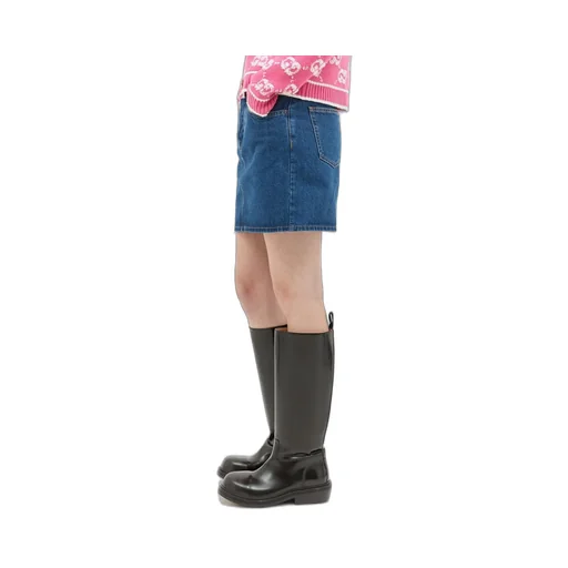 Gucci Thigh Length Denim Mini Skirt